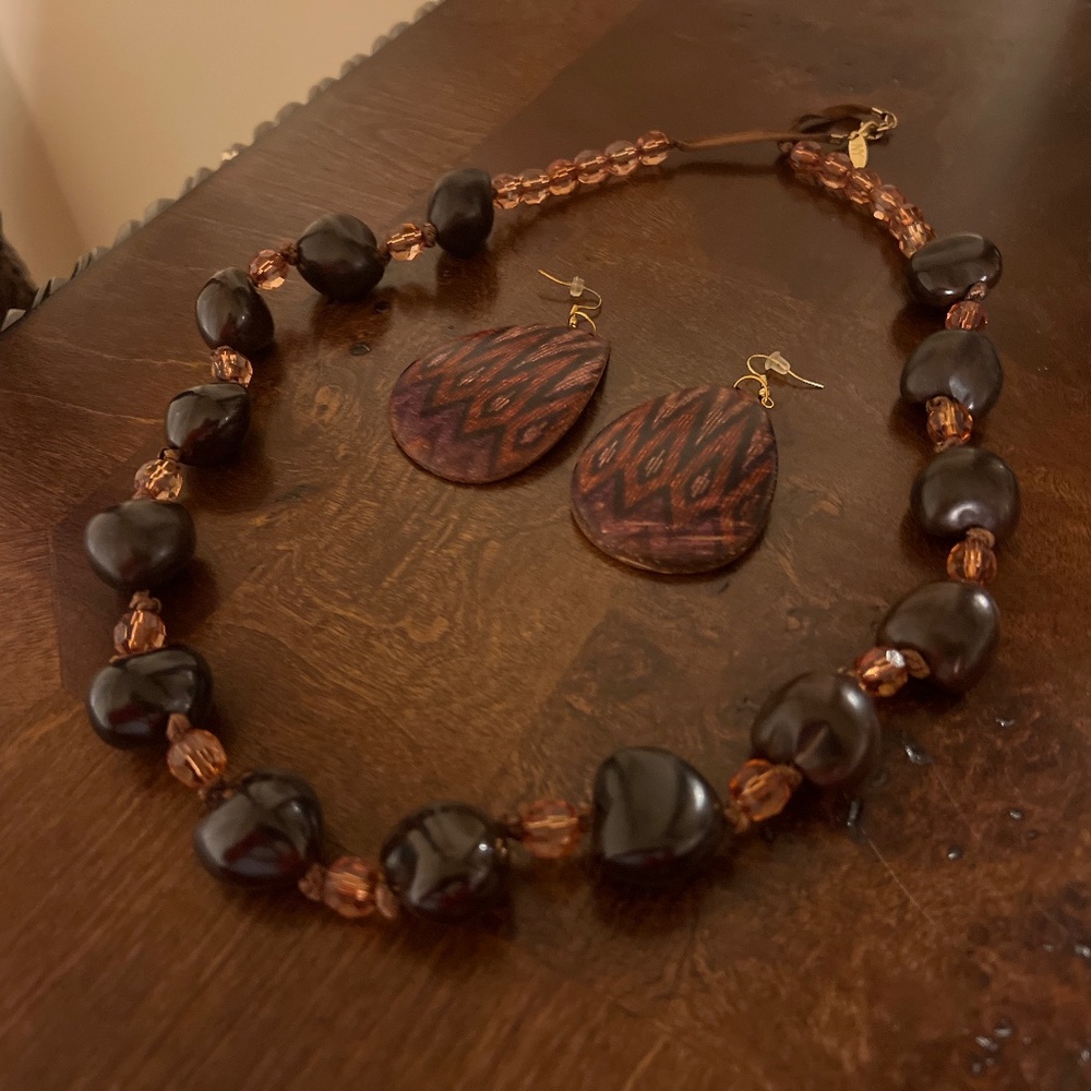 Chocolate Milk Dud Pattern Jewelry Set